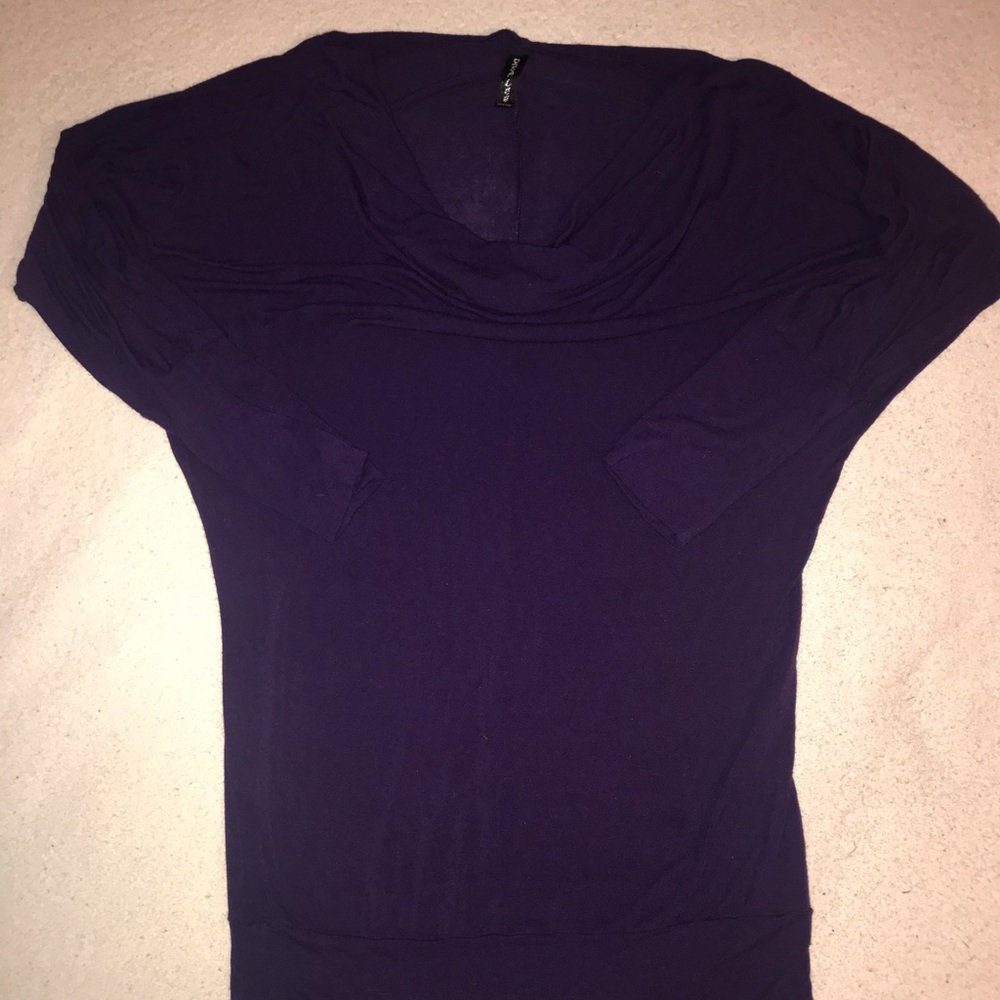 Cowl neck maternity sweater